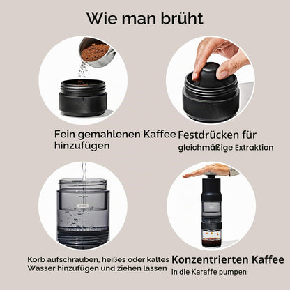 OXO Brew Rapid Brewer – Tragbare manuelle Kaffeemaschine, integrierter Edelstahlfilter, einstellbare Stärke, kompakt und leicht, keine Pads oder Papierfilter erforderlich