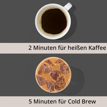 OXO Brew Rapid Brewer – Tragbare manuelle Kaffeemaschine, integrierter Edelstahlfilter, einstellbare Stärke, kompakt und leicht, keine Pads oder Papierfilter erforderlich