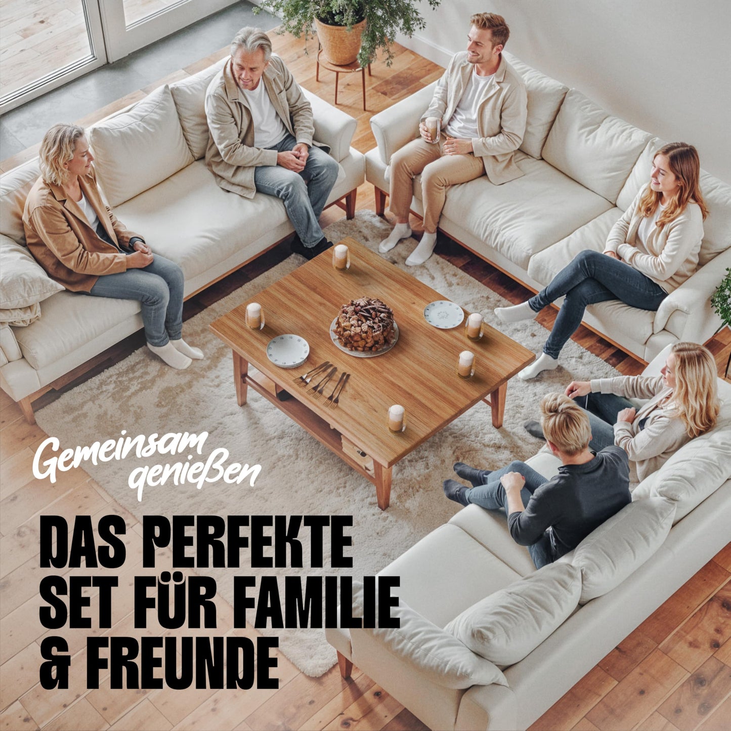 LAPRESO® Latte Macchiato Gläser doppelwandig 6er Set 350ml - Doppelwandige Gläser modernes Design Cappuccino Tassen Teegläser aus Borosilikatglas